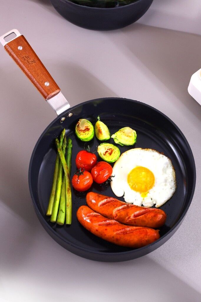 Neoflam Bien Alüminyum Döküm Wok Tava, Siyah 24cm