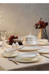 Aryıldız 60 Parça Hn Vanessa Platin Porselen Yemek Takımı Ar252963 Akyüzhome